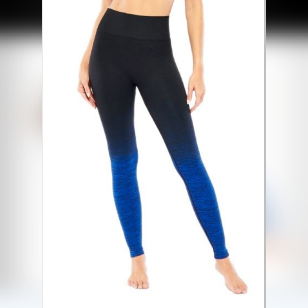 ELECTRIC YOGA | High-Rise Ombre Black & Blue Active Leggings